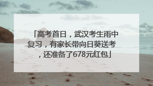 高考首日，武汉考生雨中复习，有家长带向日葵送考，还准备了678元红包